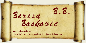 Beriša Bošković vizit kartica
